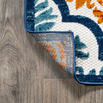Cassis Ornate Ogee Trellis High-low Indoor/outdoor Area Rug